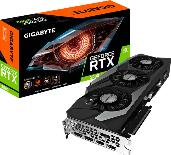 GeForce RTX 3080 GAMING OC 10G Graphics Card GPU (manufacturer photo)
